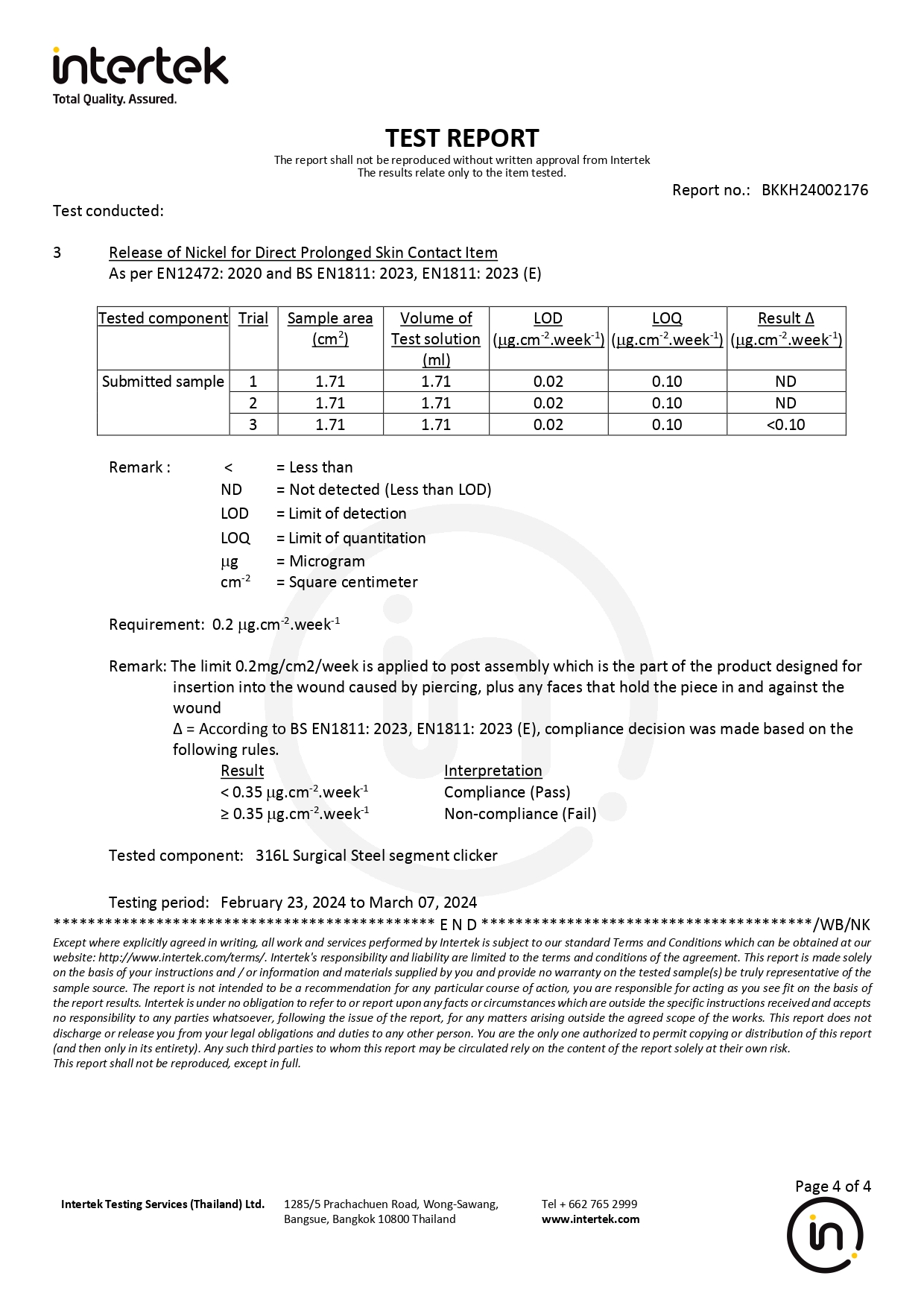 316L Steel Jewelry Certified